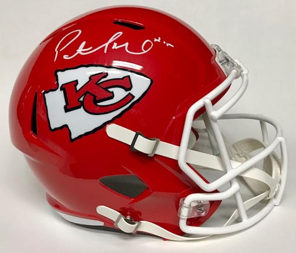 signed mahomes helmet