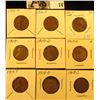 Image 1 : 1915D VG, 16P G+, 16S VG, 17P EF, 17D VF, 17S Fine, 18P Good, 18D Fine, & 18S VF  U.S. Lincoln Cents
