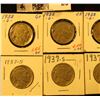 Image 2 : (3) 1937 S & (4) 14 D Buffalo Nickels all carded in 1 1/2" holders. Some slightly better grades.