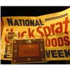 Image 1 : 21" x 32" Large heavy paper sign "National Jack Sprat Foods May 5-10 Week"; "William Jefferson Clint