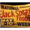 Image 3 : 21" x 32" Large heavy paper sign "National Jack Sprat Foods May 5-10 Week"; "William Jefferson Clint