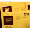 Image 2 : (8) First Day of Issue Cancelled covers with 22K Gold Replica Stamps.