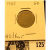Image 1 : 1885 Liberty Nickel, AG/Fair. Very rare Key-date.