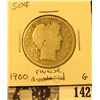 Image 1 : 1900 P U.S. Silver Barber Half Dollar, Good. Some discoloration on the reverse.