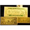 Image 2 : (2) different size $1000 "Pony Express Money" Scrip "Copyright 1947 by Bert J. Bratt"; & a "The Over