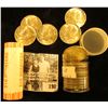 Image 2 : 2002 P Bank-wrapped Roll of Gem BU Indiana Statehood Quarters (40 pcs); & 1968 Solid Date Roll of 40