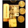 Image 2 : 2002 P Bank-wrapped Roll of Gem BU Indiana Statehood Quarters (40 pcs); & a partial Roll of 40% Silv