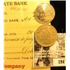 Image 2 : 1916 Promissory Note from "The Fox Den Mining Company Oswego, Kansas"; 1952 Check "The Citizen's Ice
