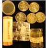 Image 2 : 2002 D Bank-wrapped Roll of Gem BU Indiana Statehood Quarters (40 pcs); & a 1967 Roll of 40% Silver 