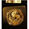 Image 2 : 1994 Chinese 10 Yuan 1 oz. Unicorn Silver Uncirculated Coin in original box with litterature.