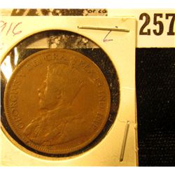 1916 Canada Large Cent, Fine.