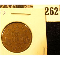 1927 Canada Small Cent, Fine.