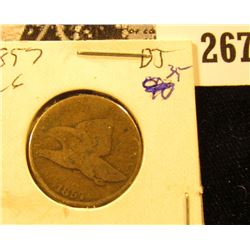 1857 U.S. Flying Eagle Cent, VG.