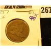 Image 1 : 1857 U.S. Flying Eagle Cent, VG.