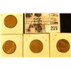 Image 2 : 1911, 12, 13, & 14 U.S. Wheat back Cents, Good.