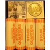 Image 1 : (4) 2007 D Solid Date Rolls of Gem BU Idaho Statehood Commemorative Quarters in bank-wrapped Rolls; 