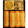 Image 2 : (4) 2005 D Solid Date Rolls of Gem BU Oregon Statehood Commemorative Quarters in bank-wrapped Rolls;