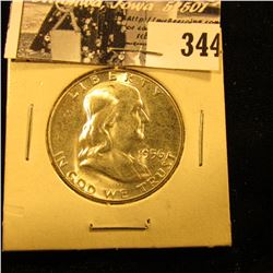 1956 P Franklin Silver Half Dollar, BU.