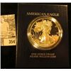 Image 1 : 1999 P Proof Silver American Eagle One Ounce .999 Fine Silver Dollar in original box with literature