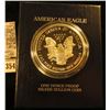Image 2 : 1999 P Proof Silver American Eagle One Ounce .999 Fine Silver Dollar in original box with literature