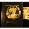 Image 1 : 2000 P U.S. Proof Silver American Eagle One Ounce .999 fine Silver Dollar in original box of issue w