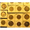 Image 2 : 1929P, (5) 30S, (3) 34D, & (10) 37P Buffalo Nickels,  all carded with grades up to VF-EF.