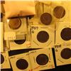 Image 3 : (24) 1906, (26) 1907, (11) 1908, & (1) 1909 Indian Head Cents grading up to EF. Most are carded and 