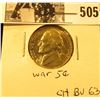 Image 1 : 1942 P U.S. Silver War Nickel CH BU 63.