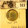 Image 1 : 1945 P Silver War Nickel. GEM BU 65.