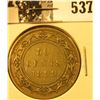 Image 1 : 1899 Newfoundland Silver Half Dollar, narrow nines variety, VF.