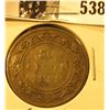 Image 1 : 1899 Newfoundland Silver Half Dollar, wide nines variety, VG, with scrapes.