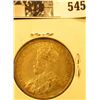 Image 2 : 1919C Newfoundland Silver Half Dollar, AU.