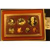 Image 1 : 1975 Cook Islands 7-Coin Proof Set with One Dollar Coin, which depicts the Fertility God. Original a