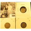 Image 2 : 1867A Empire of France Silver 20c depicting Emperor Napolean III, Fine; 1902 Canada Silver Five Cent