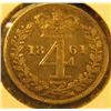 Image 2 : 1861 Great Britain Silver Four Pence, Very Fine.