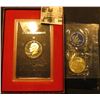 Image 1 : 1971 S Proof & Uncirculated Silver Eisenhower Dollars. Both in original holders.
