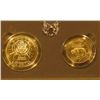 Image 3 : 1991 Two-Coin Uncirculated Set of Mount Rushmore Anniversary Coins in original box with literature.