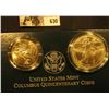 Image 2 : 1992 Two-Coin Uncirculated Set "The Columbus Quincentenary Coins" in orginal box with COA.