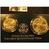 Image 3 : 1992 Two-Coin Uncirculated Set "The Columbus Quincentenary Coins" in orginal box with COA.