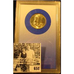 1948 D Franklin Half Dollar in an "ICI" holder, Brilliant Uncirculated.