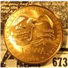 Image 2 : 1976 Iowa American Revolution Bicentennial Bronze Medal, Stylized plow reverse, BU, 39mm.