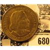 Image 2 : 1893 Columbian Exposition Commemorative Half Dollar, original toned EF-AU.