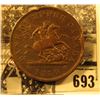 Image 1 : 1850 Bank of Upper Canada One Penny, VF with rim bruises.