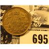 Image 1 : 1920 Canada Silver Dime, Choice AU.