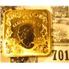 Image 2 : 2006 Canada $3 "Golden" Beaver 92.5% Silver with gold plating, Square Coin with a catalog value $225