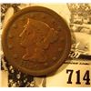 Image 1 : 1850 U.S. Large Cent, Very Good.