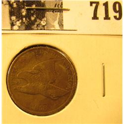 1858 SL U.S. Flying Eagle Cent, Fine.