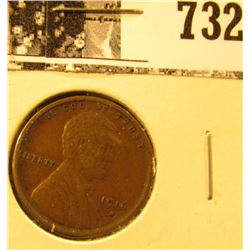 1916 S Lincoln Cent, VF-EF.