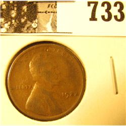 1922 D Lincoln Cent, Good.