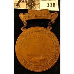 "28 Annual Encampment/Department of Iowa G.A.R. Des Moines, May 20, 21, 22, 1902.", "Delegate" Medal